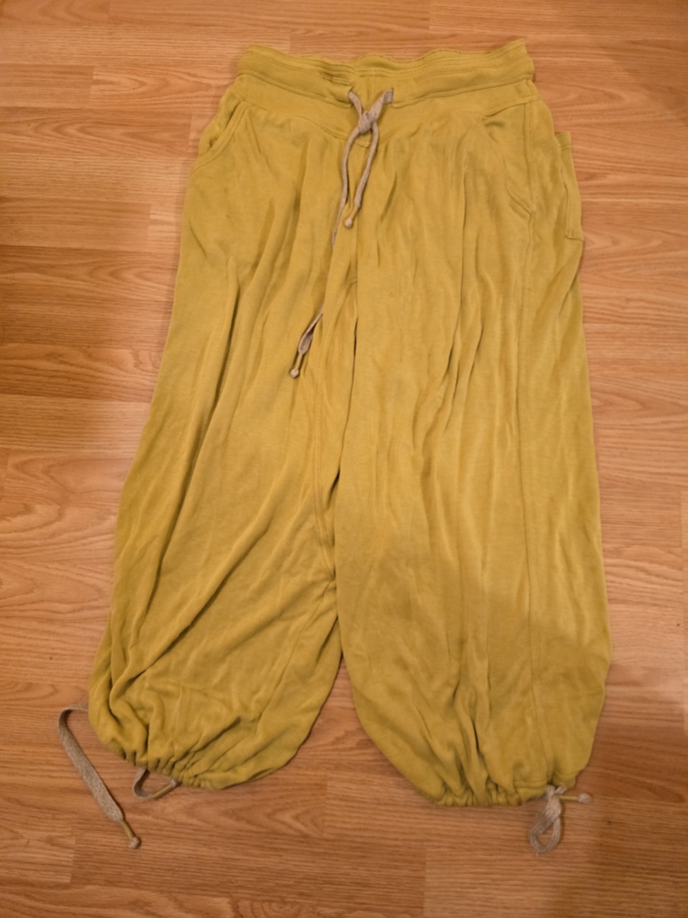 Women's Casual Mustard Yellow Drawstring Lounge Pants